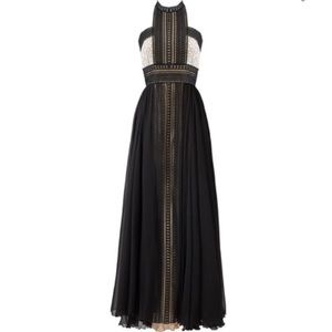 Naeem Khan one of a kind chiffon floor length gown